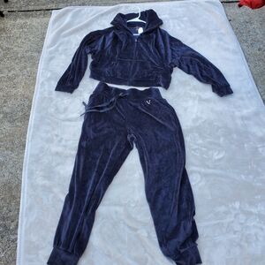 Victoria's Secret Black Velour Set